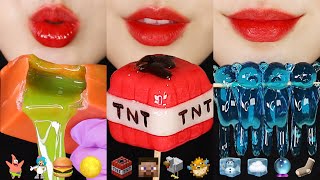 11MINUTES EMOJI EATING ASMR FOR SLEEP MINECRAFT FOOD WAX CANDY HONEY JELLY ASMR 🐔 [upl. by Rebmit]