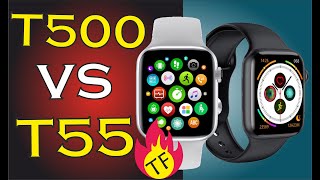 📞😱😱Smartwatch T500 VS Smartwatch T55 😱😱 Comparación T500 con T500 Cual es mejor T500 T55 [upl. by Yert226]