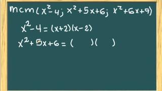 mcm EXPRESIONES ALGEBRAICAS POLINOMIOS [upl. by Hosbein]