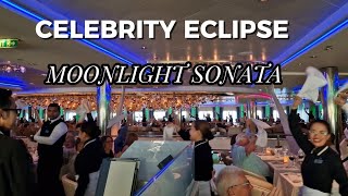 4K Celebrity Eclipse Welcome to Moonlight Sonata Main Dining Room Cruise Ship [upl. by Atinit]