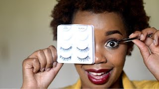 HOW TO APPLY FALSE LASHES LIKE A PRO FOR BEGINNERS [upl. by Ilonka533]