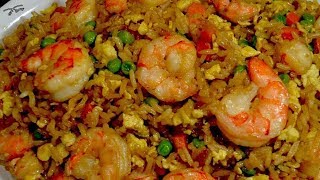 Arroz frito chino con gambas y pollo ComidaOriental 1 [upl. by Aleusnoc]