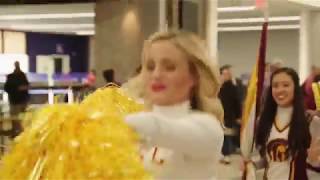 USC Trojan Marching Band surprise performance at LAX [upl. by Inat]