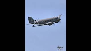 C47D Dakota Douglas DC3 lowpass ww2warbirds aviation vintageaircraft dday [upl. by Ingunna]