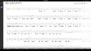 Lombelico del mondo  Jovanotti  Tablatura e base Senza Basso  Backing bass track  NO BASS [upl. by Notsyrb]