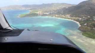 Short final at Carriacou Lauriston airport [upl. by Eedahs]