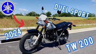 2024 Yamaha TW200 Duel Sport Motorcycle Close Look and Walk Around and Quick Ride [upl. by Sherri]