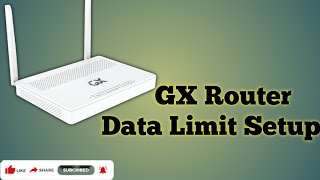 How to Limit number of users on gx wifi router I How to Data Limit Setup in GX Router 🔥🔥datalimit [upl. by Phelps]