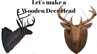 Wooden Deer Head Modern Art Woodshop Taxidermy [upl. by Luben]