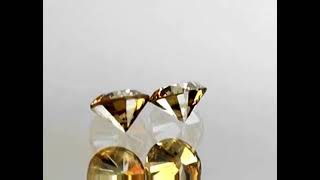 004CT 2 pcs NATURAL CHAMPAGNE DIAMOND IF [upl. by Medardas]