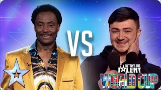 Donchez Dacres vs Wayne Woodward  Britains Got Talent World Cup 2018 [upl. by Einahpehs89]