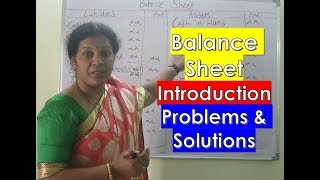 Balance Sheet Introduction  Problems amp Solutions [upl. by Neelyt]