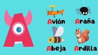 Abecedario ABC aprendizaje de las letras y vocabulario en Español para preescolar [upl. by Radnaskela]