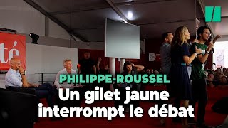 À la Fête de l’Humanité ce gilet jaune a voulu empêcher le débat PhilippeRoussel [upl. by Kalinda]