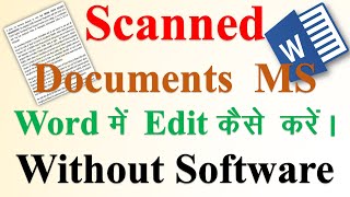 How To Edit Scanned Documents In microsoft word [upl. by Morra]