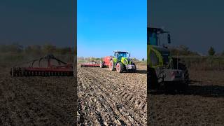 Claas Axion 850 amp Horsch Avatar 1225m seeding wheat 🌾farming claas tractor agriculture [upl. by Anauqed]