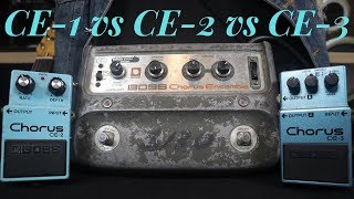 Vintage BOSS Chorus Comparison  CE 1 vs CE 2 vs CE 3 [upl. by Dougherty]