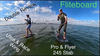 Fliteboard Ultra with Race Wing Set Up amp Pro Board Flyer Wing with 245 Stab Review [upl. by Nomyad134]