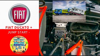 Fiat Ducato motorhome wohnmobil camper van how to jump start a flat battery we show connecting leads [upl. by Jessey123]