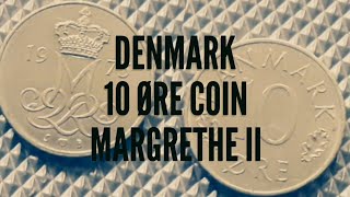 10 Øre Margrethe II Coin 1975 Denmark [upl. by Virgina]