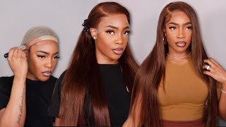 Gorgeous Chocolate Brown Install on HD Lace Wig Ft Alipearl Hair [upl. by Dwan]