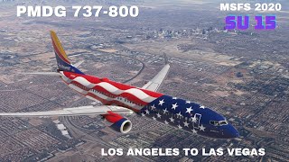 MSFS 2020  PMDG 737800 Southwest Airlines  Los Angeles to Las Vegas  Full Flight [upl. by Evelyn]