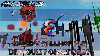 Speeds Wallhop Per Difficulty Chart Obby ε All Stages 1101 ROBLOX Obby [upl. by Juline487]