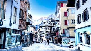 Engelberg a pretty Swiss village in winter 🇨🇭 4K Walking Tour [upl. by Kapoor]