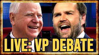 LIVE VP Debate  Tim Walz vs JD Vance Reaction and Commentary [upl. by Ailemrac112]