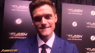 Hartley Sawyer  Flash Episode 100 Carpet  Ralph Dibny Elongated Man [upl. by Neirrad]