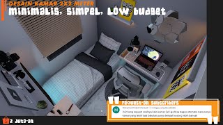 Minimalis Simpel amp Low Budget Desain Kamar 2x2 Meter Paket Lengkap Requestan Subscribers [upl. by Sturrock]