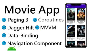 Movie App PART1  MVVM  Dagger Hilt  Navigation Component  Paging 3  DataBinding  Retrofit [upl. by Adriel]