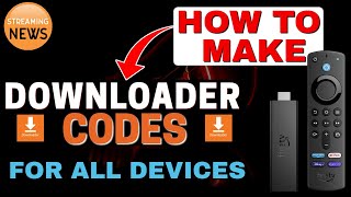 HOW to make DOWNLOADER CODES for FIRESTICK amp ANDROID TV  ALL APPS amp PAGES [upl. by Cressy25]