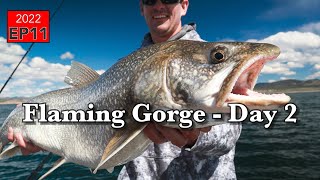 POLE BREAKING LAKE TROUT  EP11 2022 Kokanee Tour of Utah  Flaming Gorge Day 2 [upl. by Ahsitan546]