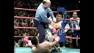 Marco Antonio Barrera vs Prince Naseem Hamed in 2 minute  Hardest punches with commentary 2001 [upl. by Garey403]