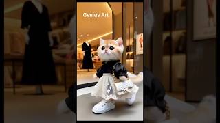 Cat shopping very funny trending animals cat 8bit [upl. by Trilbi35]