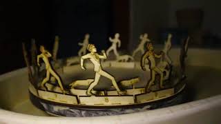 3d zoetrope Animation of a walking man and a running cat [upl. by Ecirtac]