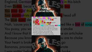 Eminem on Realest 📝🔥 Rhymes Highlighted 457 rhymescheme [upl. by Ayiak737]