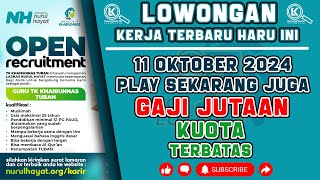 INFO LOKER TERBARU HARI INI 11 OKT 2024  BUTUH CEPAT  POSISI TERBATAS lowonganpekerjaan lowongan [upl. by Khichabia]