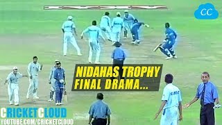 Nidahas Trophy Final Drama  Ind vs SL Final 7 July 1998 [upl. by Ainna]