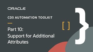 Part 10  Support for Additional Attributes CD3 Automation toolkit [upl. by Yelrac687]