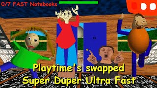 Playtimes swapped basics 1 4 3 decompile Super Duper Ultra Fast Baldis Basics Mod [upl. by Novehs430]