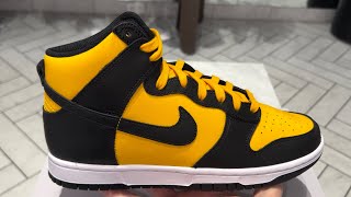 Nike Dunk High Reverse Goldenrod Bruce Lee Shoes [upl. by Lattimer]