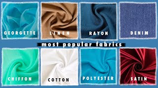 Fabric Types  Material for Sewing  Learning About Fabrics  Most Popular Fabric and Uses [upl. by Neiman]