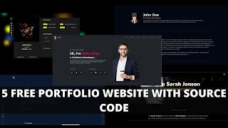 Unlock 5 React Portfolio Templates With Free Source Code [upl. by Akilam]