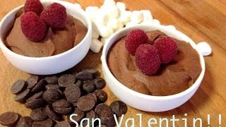 Mousse de chocolate  Receta Facil de San Valentin [upl. by Kcarb]