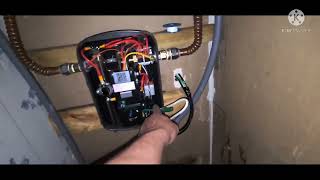 how to install a tankless water heater 13kw [upl. by Ocicnarf]