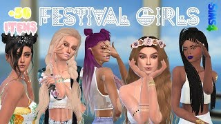 The Sims 4  Pack Roupas Tumblr  Tumblr Clothes Coachella Inspired  CC List [upl. by Tonl604]