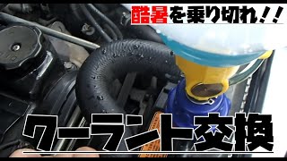 クーラント交換。サーモスタットを外さぬ簡易交換。コツさえ掴めばエア抜きも難しくない！！パジェロミニ H58A クーラントチャージャーってやっぱり便利。 [upl. by Annawaj]