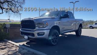 2022 Ram 2500 4X4 Laramie Night Edition in Billet Silver Metallic [upl. by Methuselah204]